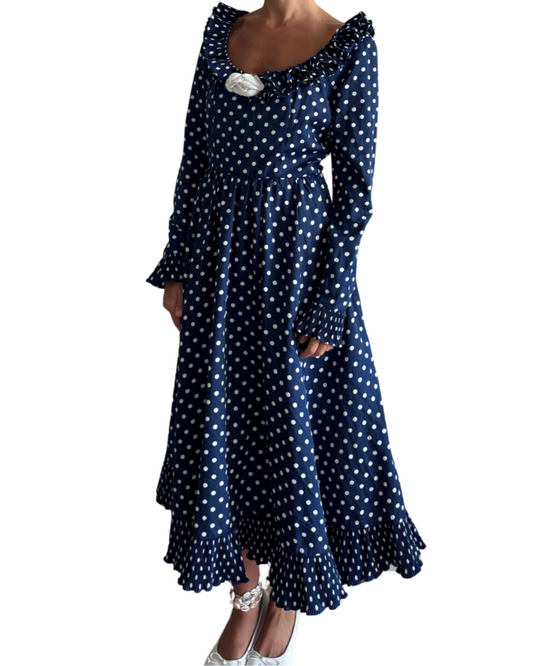 Size 8- Vintage polka dot dress