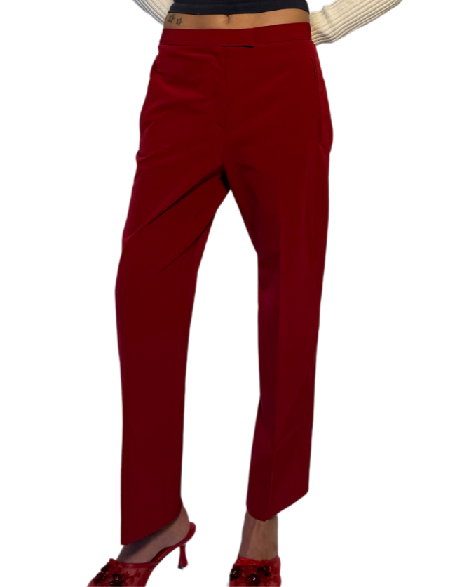 Designer- red trousers