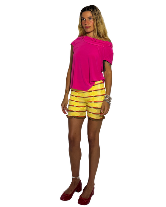 M/L : pink slinky top