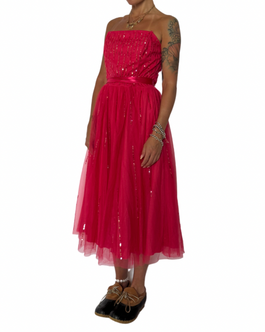 SIZE 8- SEQUIN PARTY DRESS