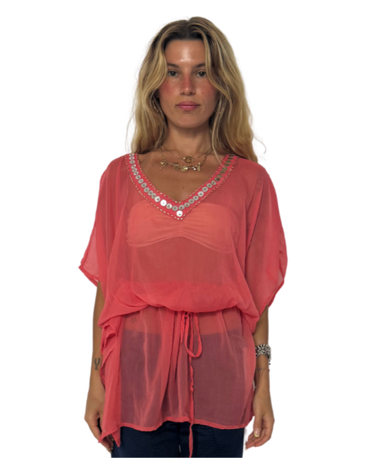 One Size - Beaded Beach Cover Up