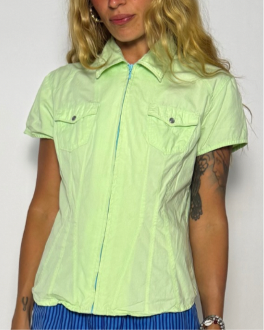 SMALL- KEY LIME ZIP TOP